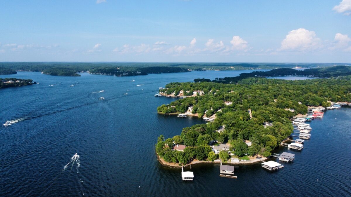View of Lake of the Ozarks near Osage Beach in central Missouri