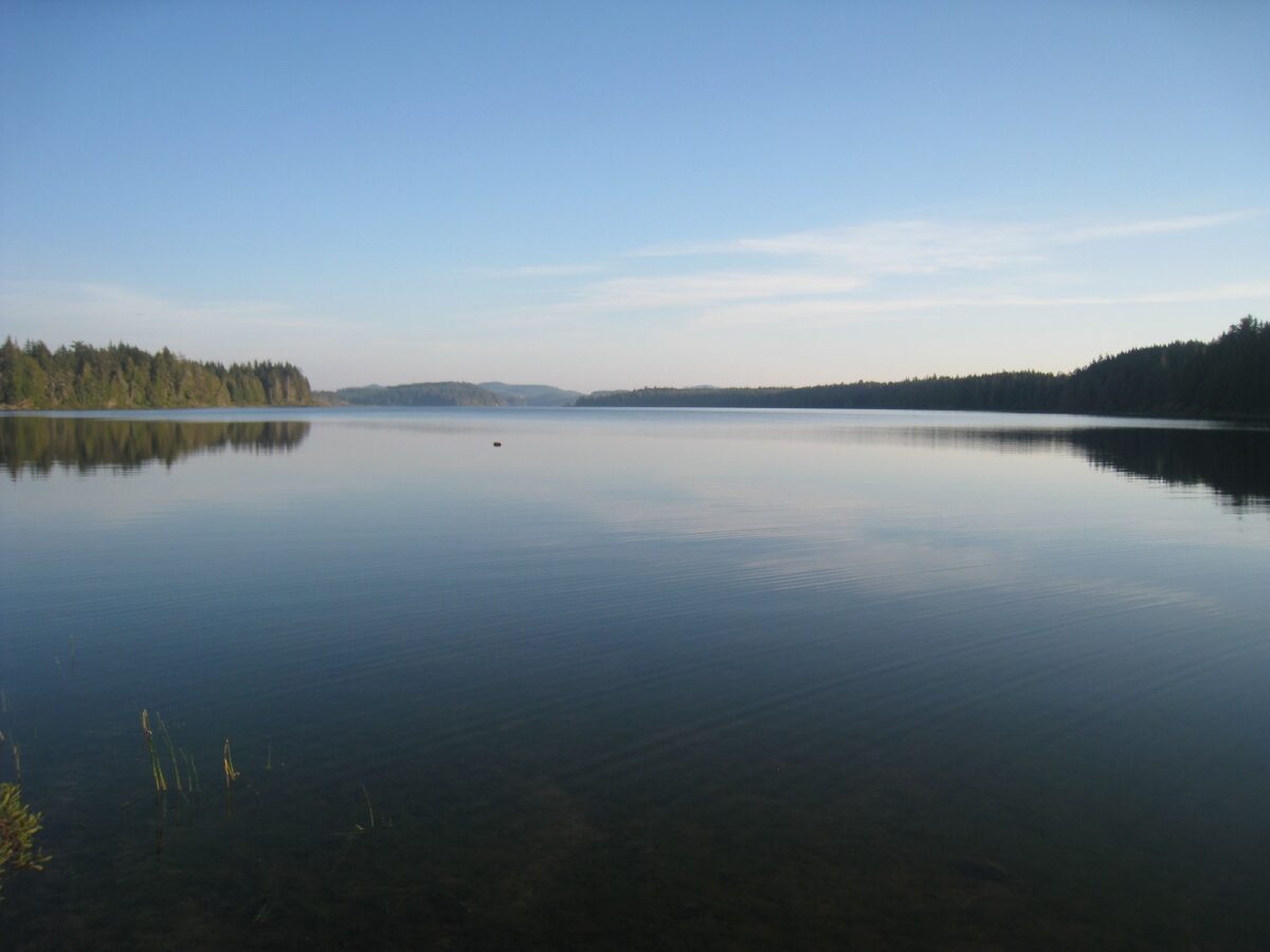 View across Lake Ozette from the campground in Olympic National Park